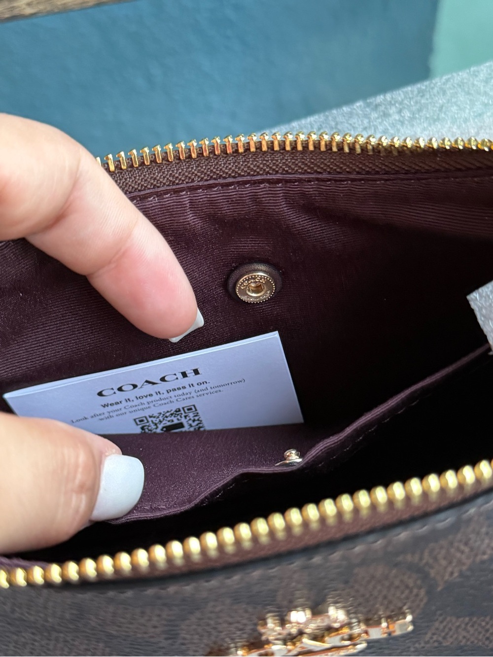 Coach Brown Signature Mini Crossbody with Gold Hardware - Picture 9 of 11